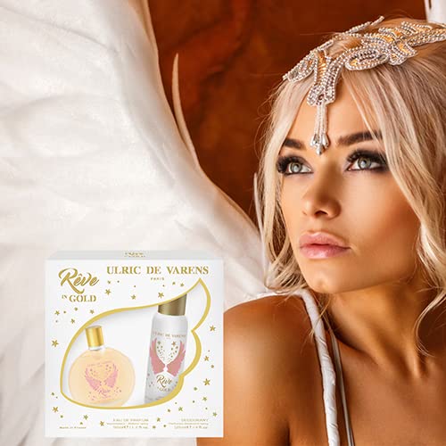 Ulric de Varens UDV Reve In Gold 3.4oz + Deodorant Set Beauty and Personal Care Ulric de Varens