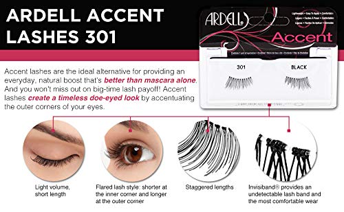 Ardell Accent Lashes, Black [301] 1 Pair Beauty & Personal Care ANDREA