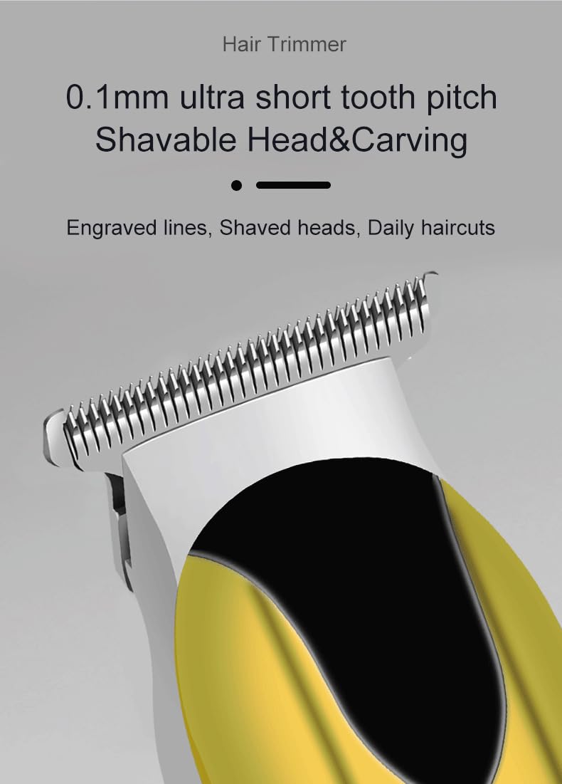 GLESVOWIO 2 in 1 Hair/Beard Trimmer with LED Display and 4 Limit Combs Professional Hair Clipper for Men Home Barber Hairstyle Carving Rechargeable Beauty and Personal Care GLESVOWIO