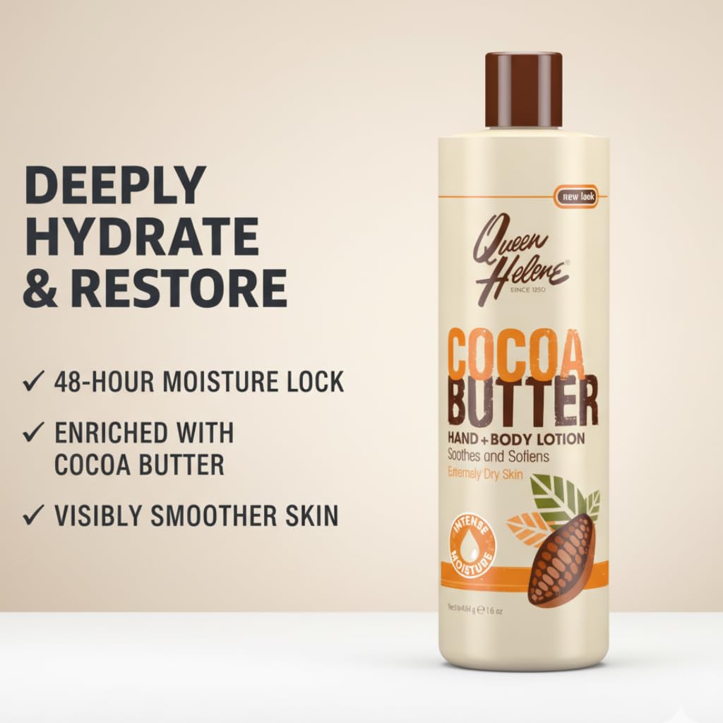 Queen Helene Cocoa Butter Hand & Body Lotion - Ultra Moisturizing Formula for Smooth Radiant Skin, 16 oz, Pack of 3 Beauty & Personal Care Queen Helene