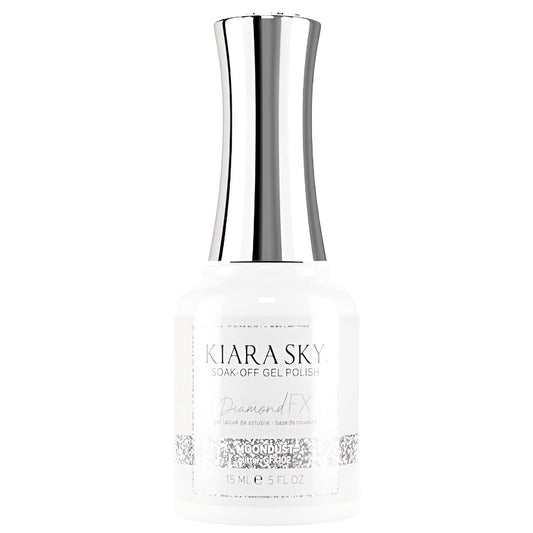 KIARA SKY Gel Polish DiamondFX Reflective Glitter Soak Off with Sparkle Diamond dust effect 0.5 fl oz, Moondust (silver metallic) Beauty & Personal Care KIARA SKY