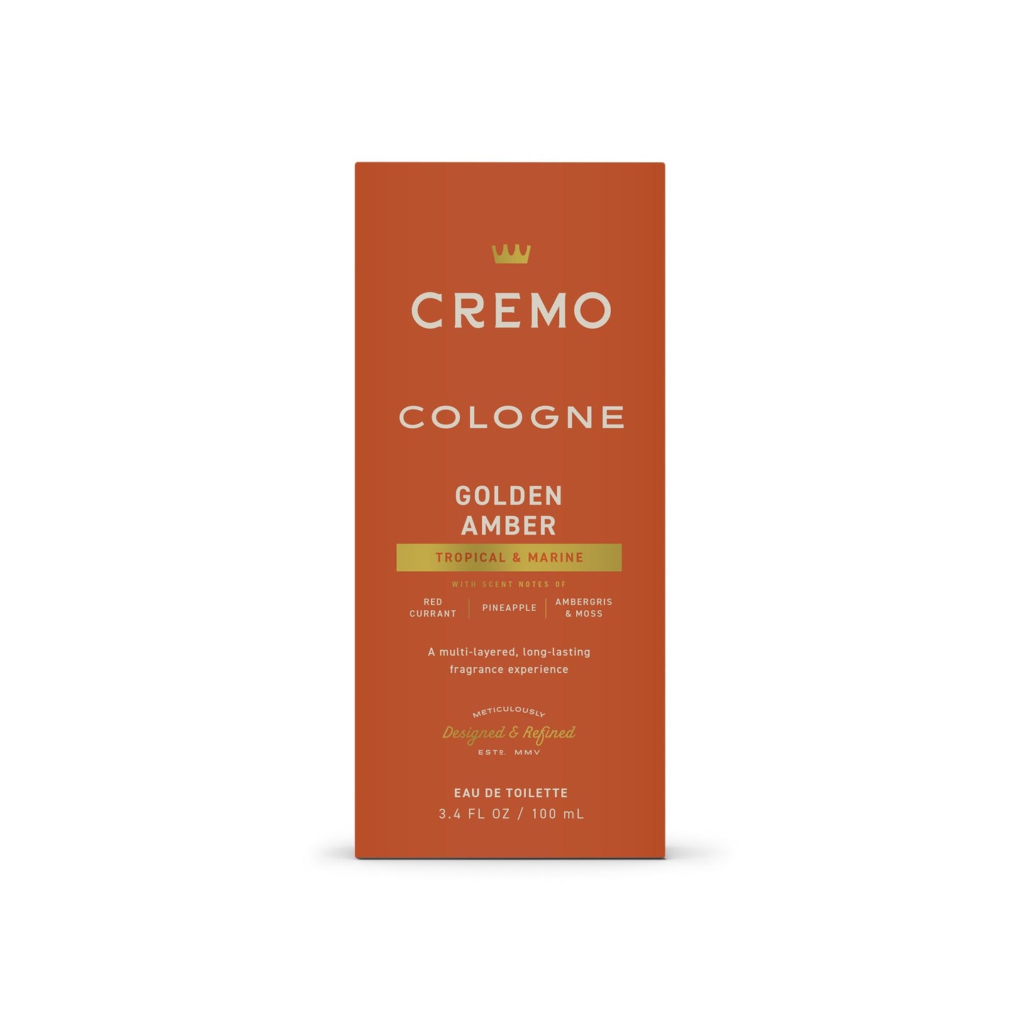 Cremo Cologne For Men - Golden Amber Mens Cologne Spray, A Combination of Red Currant, Pineapple, Ambergris and Moss, Multi-Layered Signature Men's Beauty & Personal Care Cremo