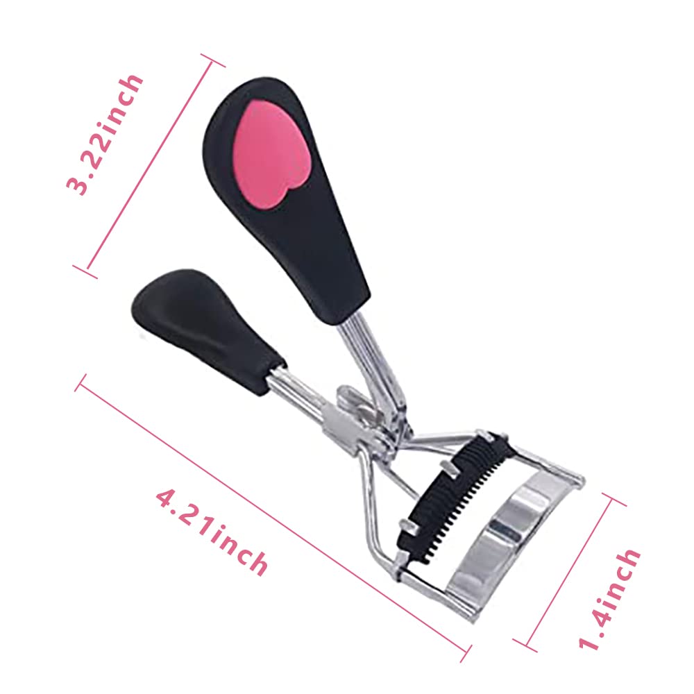 Stainless Steel Eyelash Curler with Built-in Comb Pinch Pain-Free Lash Curler with Brush Suitable for Any Eye Shapes and Sizes and with 5 Silicone Beauty & Personal Care PARAHAIR