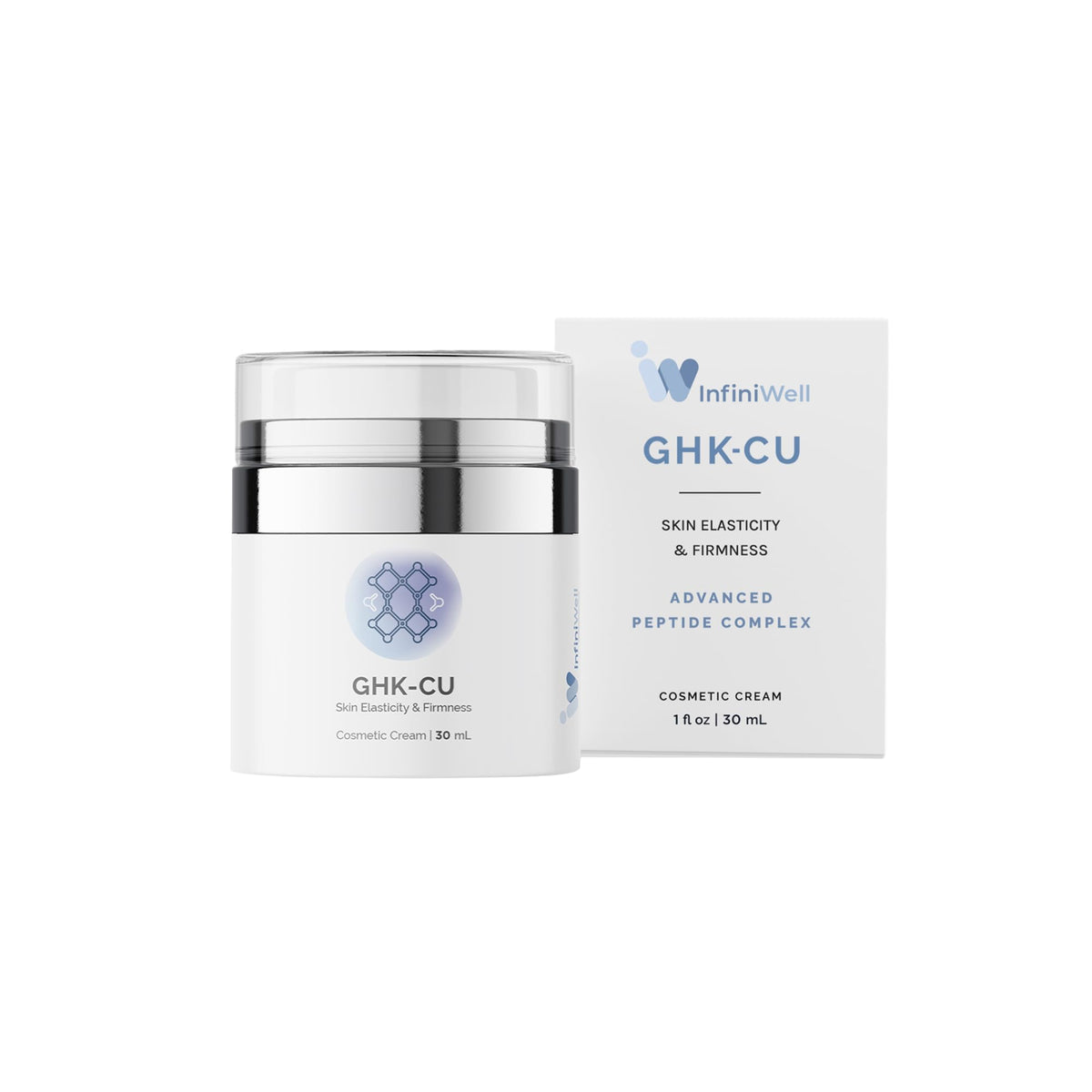 InfiniWell GHK-CU Peptide Serum - Anti Aging Serum for Face, with Copper Peptide Complex - Visibly Smooth Fine Lines & Encourage Healthy Skin