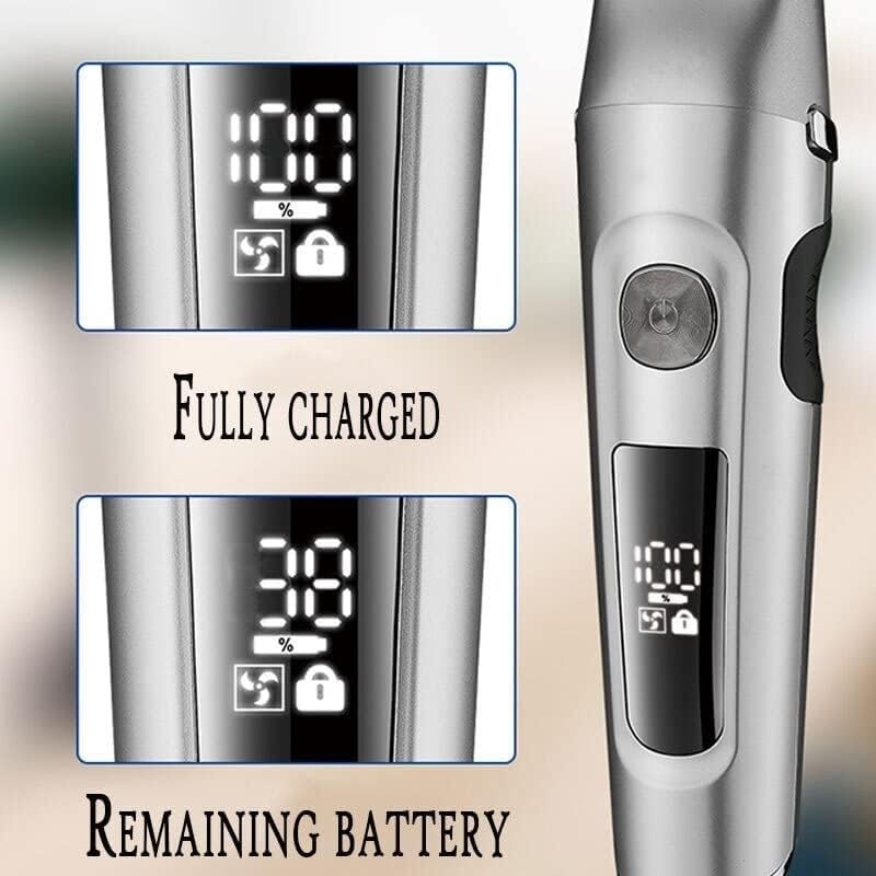 GLESVOWIO Hair Clippers All in One LCD Adjustable Speeds Trimmer Multifunction Beard Grooming Facial Body Clipper Elelctric Cutting Set(Silver) Beauty and Personal Care GLESVOWIO