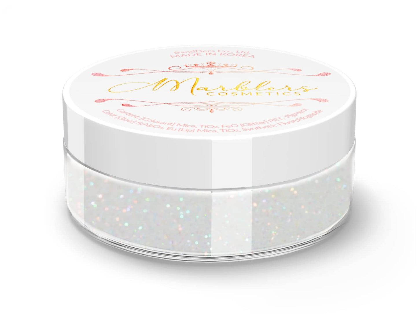 MARBLERS Holographic Face & Body Glitter [Rainbow White] 0.18oz (5g) | Fine | Non-Toxic | Vegan | Cruelty-Free | Festival, Rave & Party Makeup | Eye Beauty & Personal Care MARBLERS