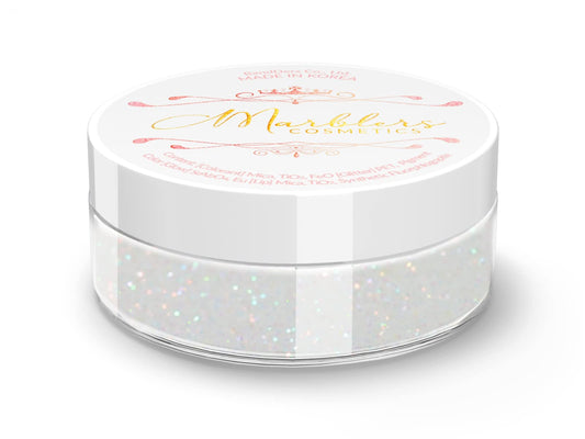 MARBLERS Holographic Face & Body Glitter [Rainbow White] 0.18oz (5g) | Fine | Non-Toxic | Vegan | Cruelty-Free | Festival, Rave & Party Makeup | Eye Beauty & Personal Care MARBLERS