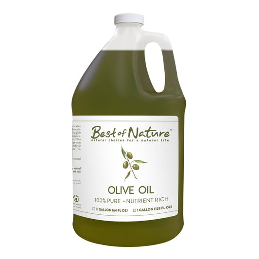 Best of Nature 100% Pure Olive Massage & Body Oil - Cold Pressed, Unscented Moisturizer for Skin & Hair, Bath Oil, Half Gallon (64 fl oz) Beauty & Personal Care Best of Nature