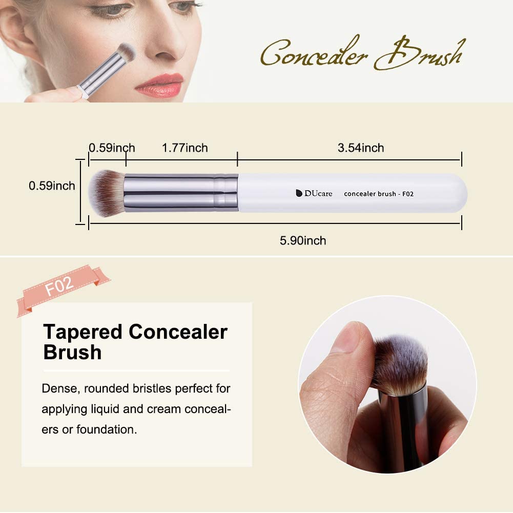 DUcare Makeup Brushes 3Pcs Foundation Contour Bronzer Brush,Concealer Brush,Blusher Powder Brush, Face Kabuki Travel Buffing Stippling Liquid Blending Beauty & Personal Care DUcare