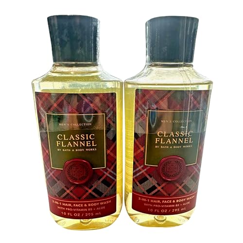 Bath & Body Works Shower Gel, Set of 2 Bottles, Each Bottle 10oz (Classic Flannel) Beauty & Personal Care Bath & Body Works