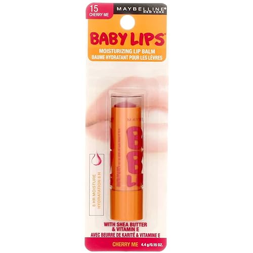 Maybelline Baby Lips Moisturizing Lip Balm , Cherry Me 0.15 oz (Pack of 2) Beauty & Personal Care MAYBELLINE