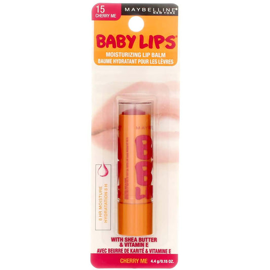 Maybelline Baby Lips Moisturizing Lip Balm , Cherry Me 0.15 oz (Pack of 2) Beauty & Personal Care MAYBELLINE