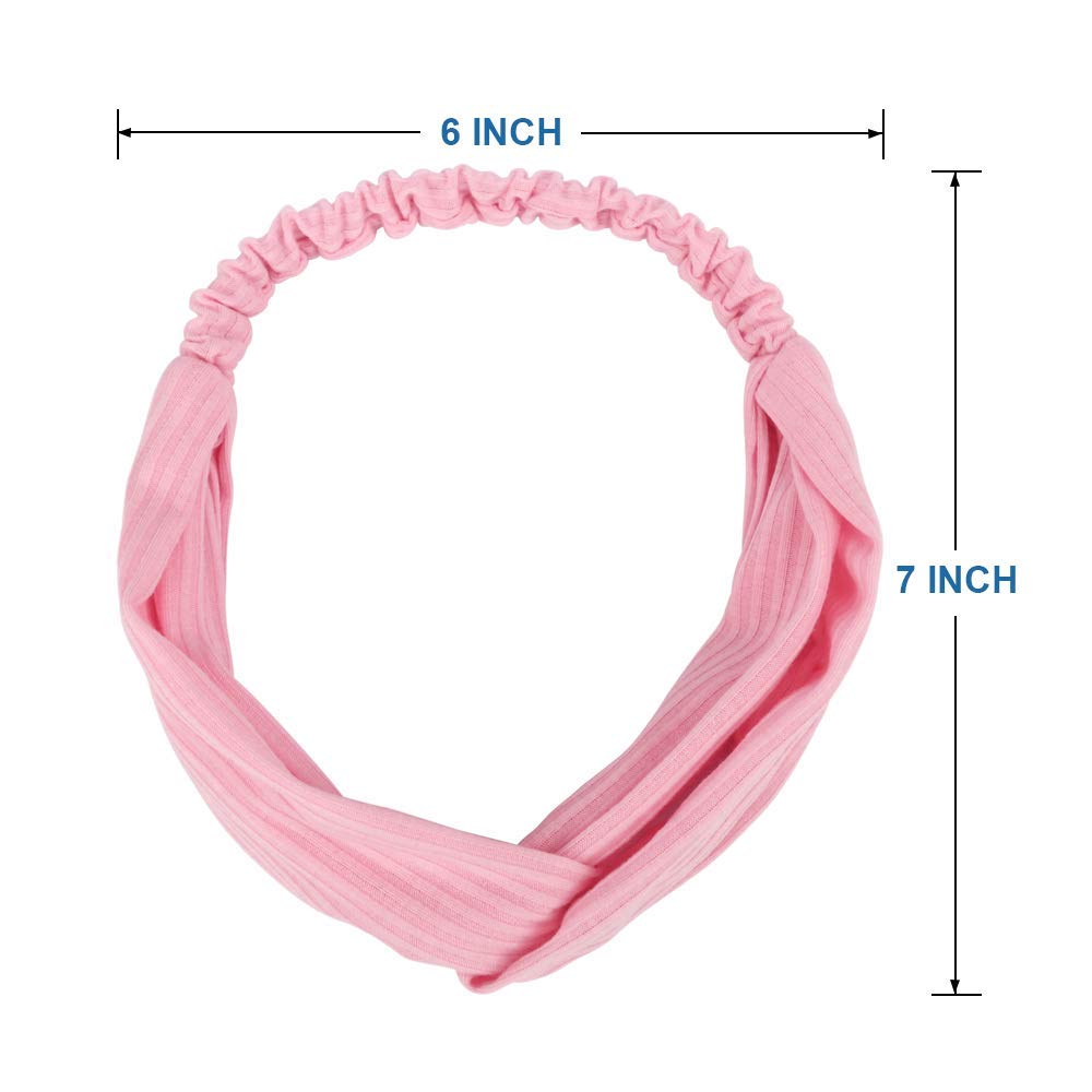 Taomoder 10 Pcs Knot Headbands for Women Boho Headbands Turban Headbands for Women Fashion Hairbands Workout Headbands Sports Hair Band Criss Cross
