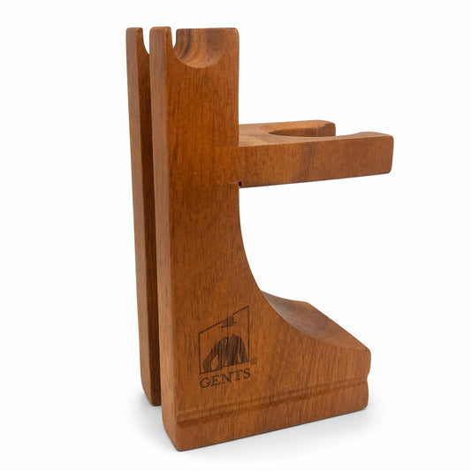 G.B.S Deluxe Wooden Shaving Razor and Shave Brush Stand - Safety Razor Brush Holder. Prolong The Life of Your Shaving Brush and Razor, Walnut Wood Beauty and Personal Care G.B.S