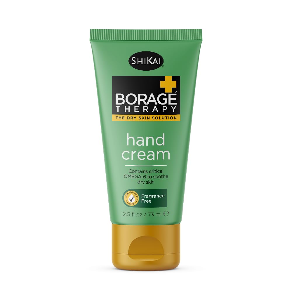 ShiKai Borage Therapy Hand Cream (2.5 oz) | Fragrance Free Moisturizer for Hands & Body | Fast Relief Lotion for Dry Skin | With Oatmeal & Shea Beauty & Personal Care ShiKai