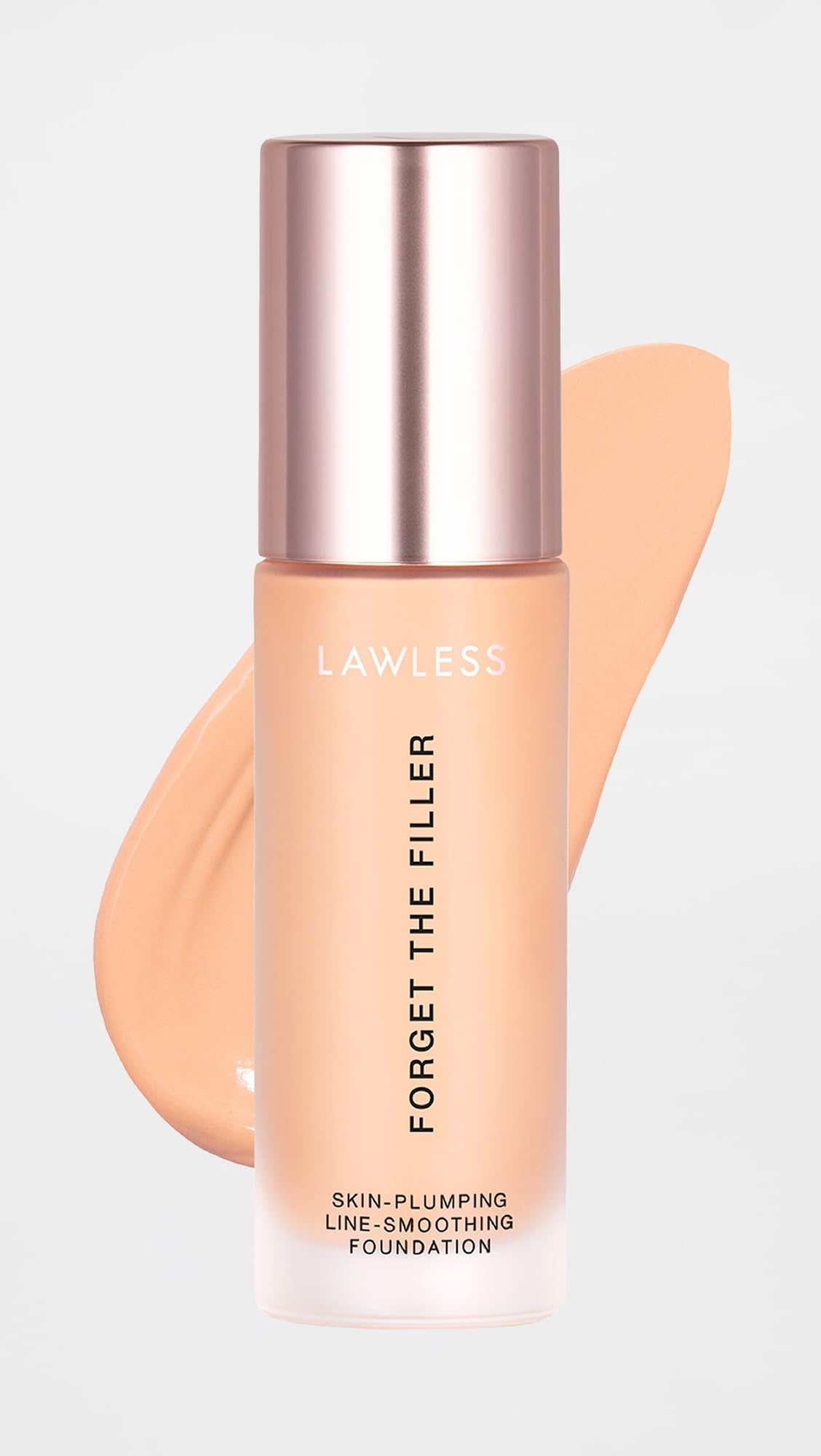 LAWLESS Women's Forget the Filler Skin-Plumping Line-Smoothing Foundation, 6L, light with warm undertones, 1.0 Ounce
