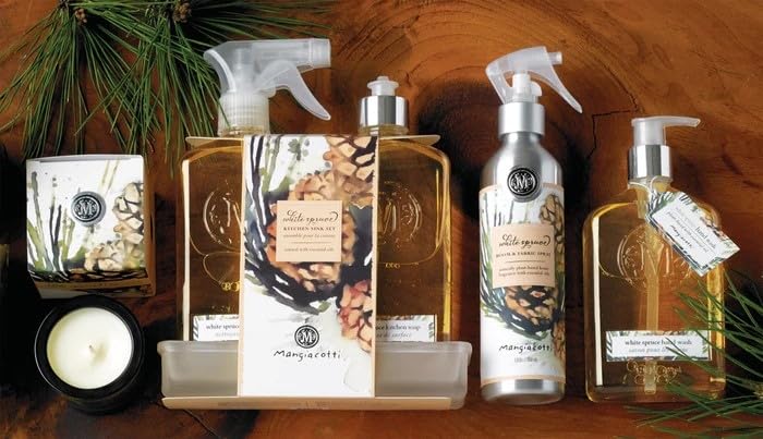 Mangiacotti Shea Butter Bar Soap Made in the USA Naturally Moisturizing with Essential Oils, 6-Ounce, White Spruce Beauty & Personal Care Mangiacotti