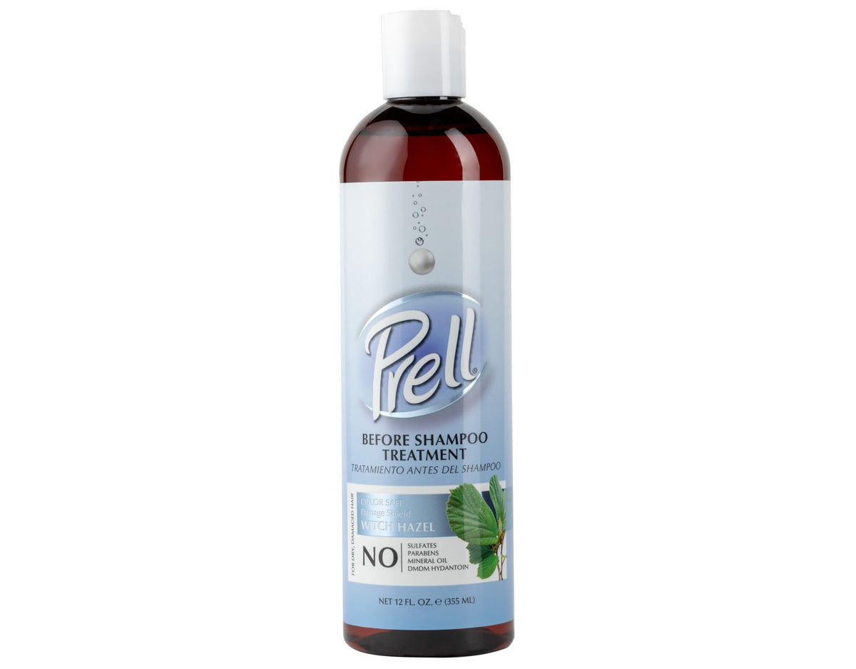 Prell Before Shampoo Treatment for Dry, Damaged Hair, Color Safe, Damage Shield with Witch Hazel 12 fl.oz.