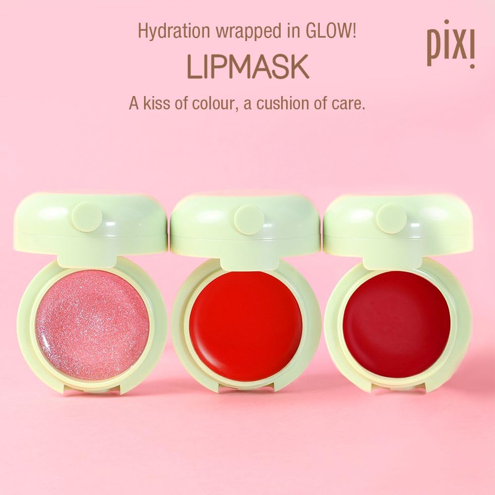 Pixi Beauty LipMask | Tinted Hydrating and Moisturizing Lip Balm Jelly |Lip Gloss Infused with Camellia, Jojoba and Pomegranate | Caliente |0.3 fl.oz Beauty & Personal Care Pixi