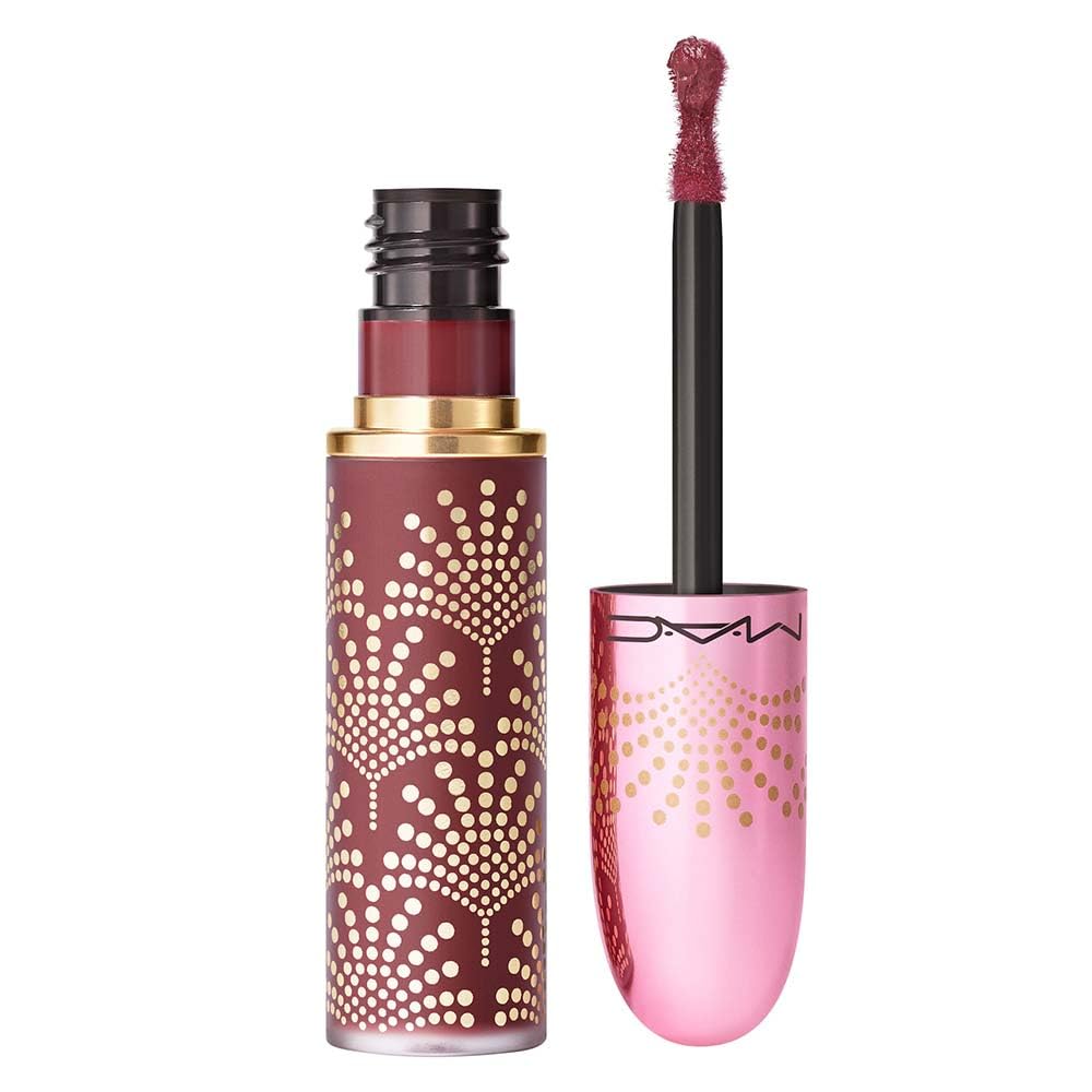 MAC Limited Edition Bubbles & Bows Collection Powder Kiss Liquid Lipcolour - Cheers Dears (Red Wine) - 0.17 fl oz / 5 mL Beauty & Personal Care MAC
