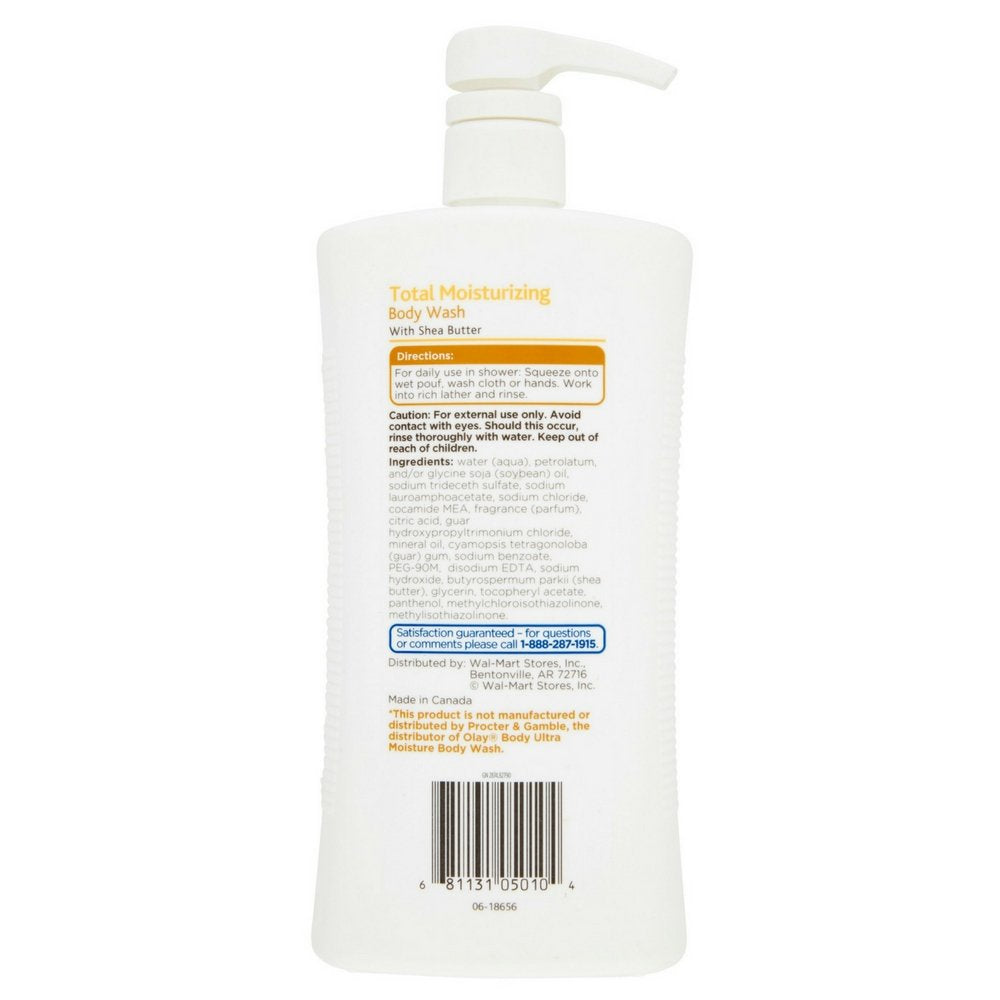 Equate Total Moisturizing Body Wash with Shea Butter, 33.8 fl oz (Pack of 2) Beauty & Personal Care Equate