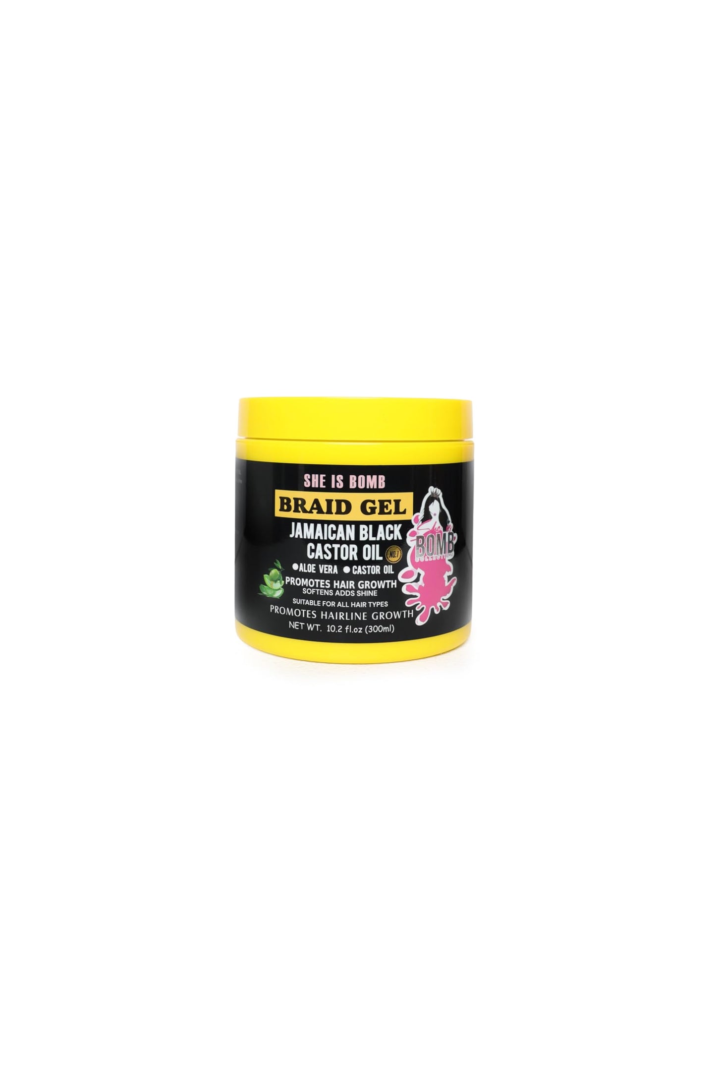 She is Bomb Braid Gel with Jamaican Black Castor Oil and Aloe Vera, Promotes Hair Growth, 10.2 fl oz Beauty & Personal Care she is bomb collection