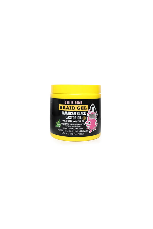 She is Bomb Braid Gel with Jamaican Black Castor Oil and Aloe Vera, Promotes Hair Growth, 10.2 fl oz Beauty & Personal Care she is bomb collection