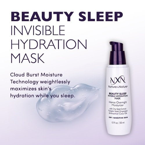 NXN Beauty Sleep Invisible Overnight Moisturizer Super Hydrating Face Mask Natural Anti-Aging Formula for Dry/Sensitive Skin, 1 Fl Oz… Beauty & Personal Care NXN