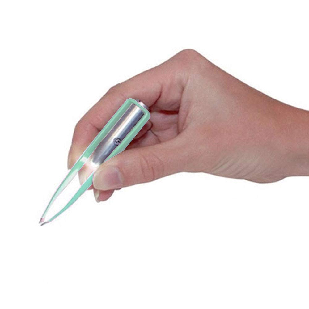 1st Choice 3 Stainless Steel Make Up LED Light Eyelash Eyebrow Hair Removal Lighted Tweezer Beauty and Personal Care 1st Choice