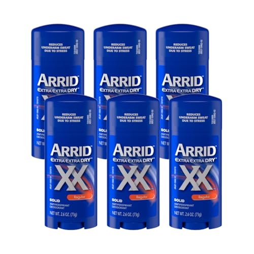 Arrid XX Extra Extra Dry Solid Antiperspirant Deodorant, Regular, 2.6 Oz (Pack of 6) Beauty and Personal Care Arrid