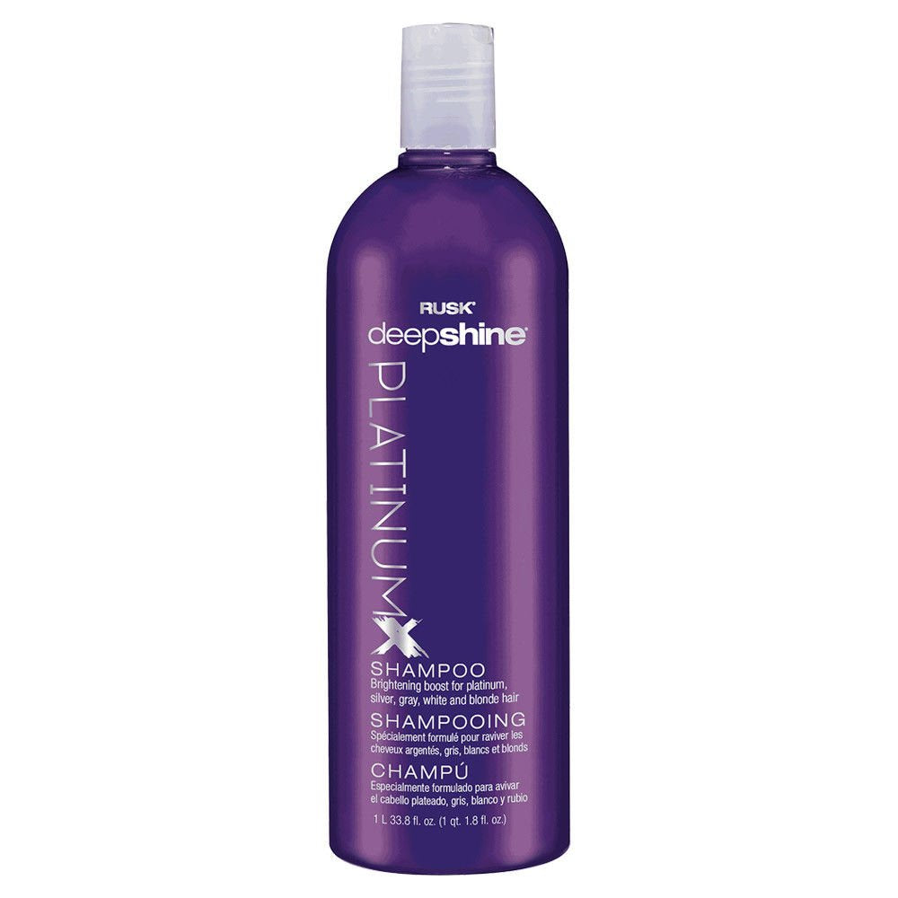 RUSK Deepshine PlatinumX Shampoo, Gentle Cleansing, Brightening Boost for Platinum, Silver, Gray, White, and Blonde Hair, 33.8 oz Beauty & Personal Care RUSK