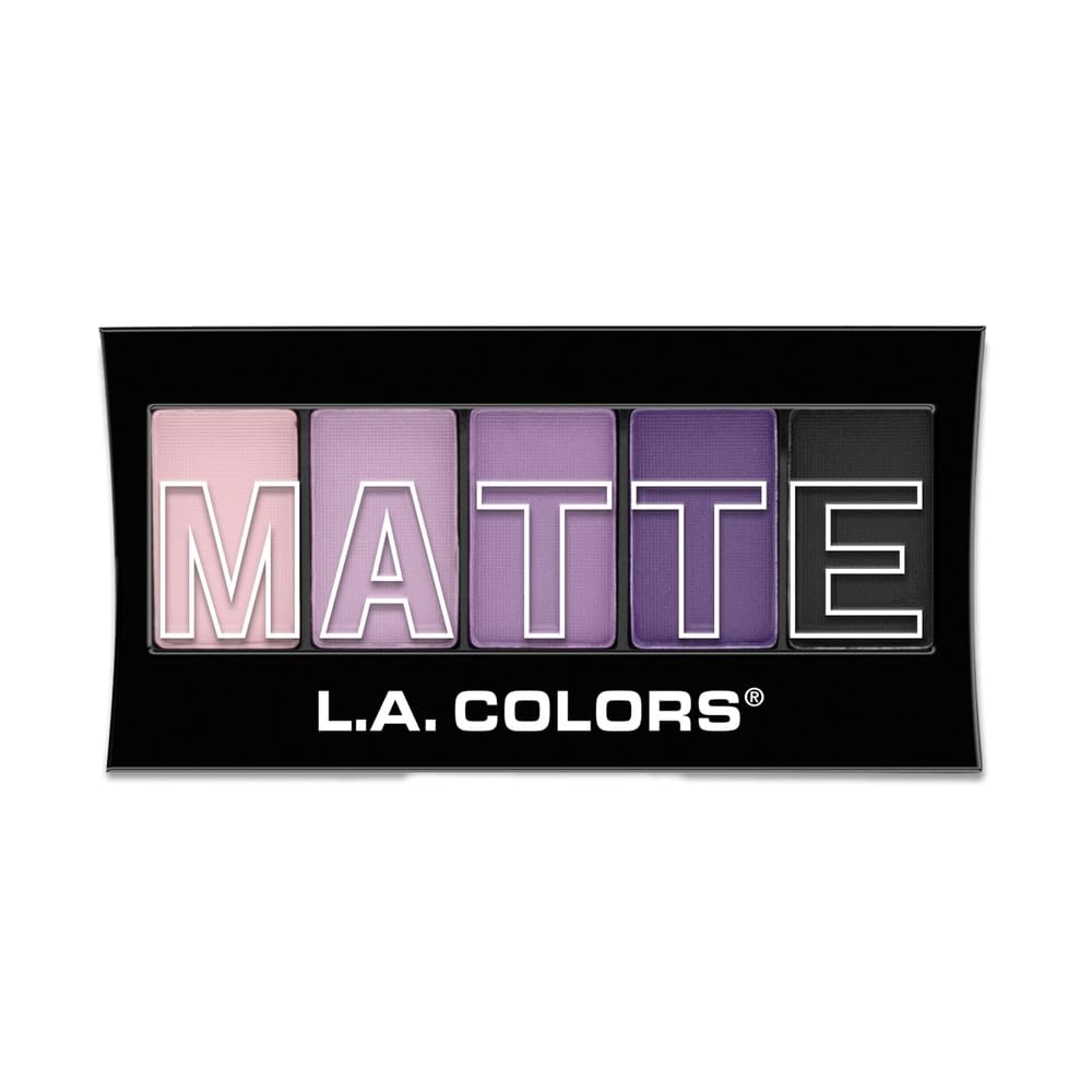 L.A. COLORS 5 Color Matte Eyeshadow Palette, Purple Cashmere CEM473 Beauty & Personal Care L.A. COLORS