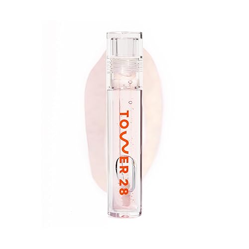 Tower 28 ShineOn Lip Jelly, CHILL | Non-Sticky, Vegan Lip Gloss in Clear | Moisturizing Apricot and Raspberry Seed Oil | Clean, Cruelty Free Beauty & Personal Care Tower 28