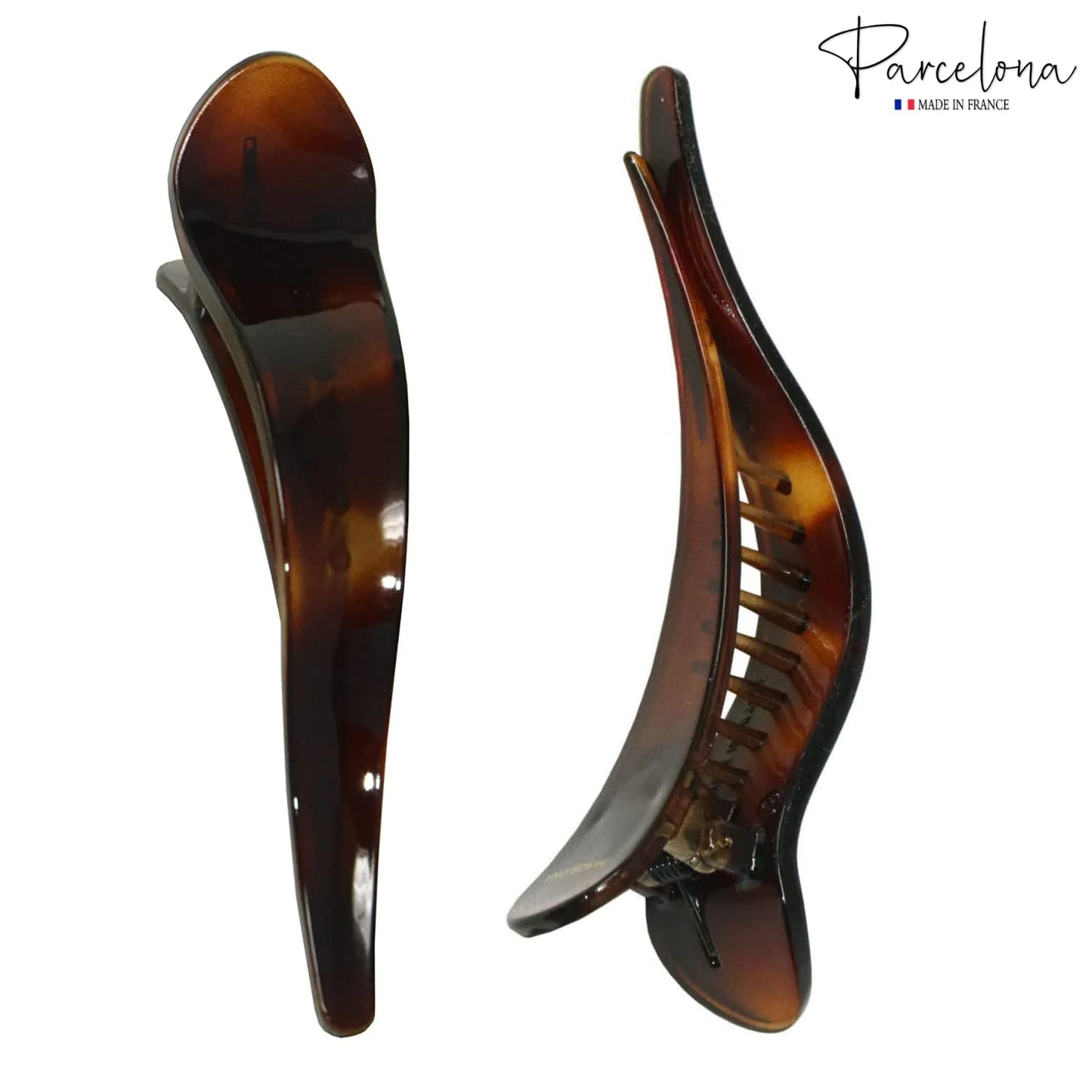 Parcelona French Brill Beak Medium 4 1/2" Shell Small Salon Hinge Slide in Beak Slider Claw Clip Clamp for Women Beauty & Personal Care Parcelona