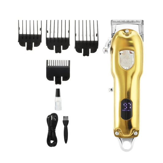 GLESVOWIO Pro Hair Clipper Electric Hair Clipper Oil Head LED LCD high-Power Razor Electric Metal Body Electric Hair Clipper Beauty and Personal Care GLESVOWIO