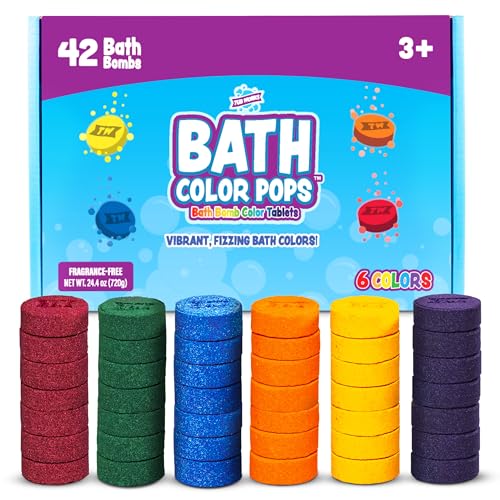 Tub Works® Bath Color Pops™ Moisturizing Kids Bath Bombs, 42 Count | Bath Bomb Refills for Bath Color Brush | Nontoxic & Fragrance-Free | 6 Unique Beauty and Personal Care Tub Works Default Title