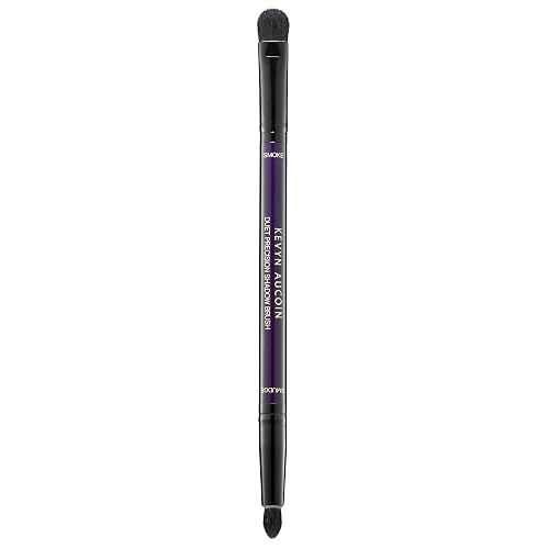 Kevyn Aucoin Duet Precision Shadow Brush: Dual-ended to fine tune your eye makeup & create effortless smoky eyes. Innovative small, round, dome-tipped Beauty & Personal Care Kevyn Aucoin