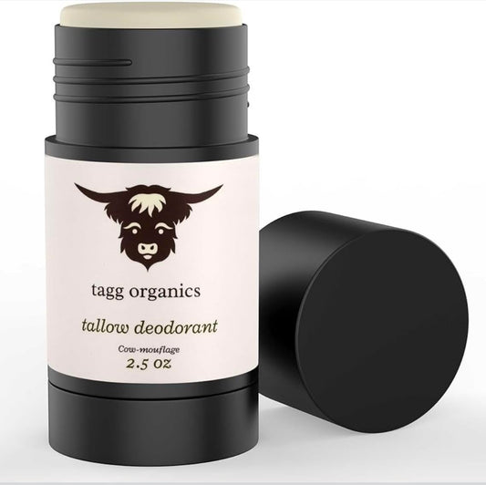 TAGG ORGANICS Purely Organic Deodorant from Grass-Fed Tallow and Natural Odor Neutralizers - Pure Essential Oils and Vitamin K For Skin Health Beauty and Personal Care TAGG ORGANICS
