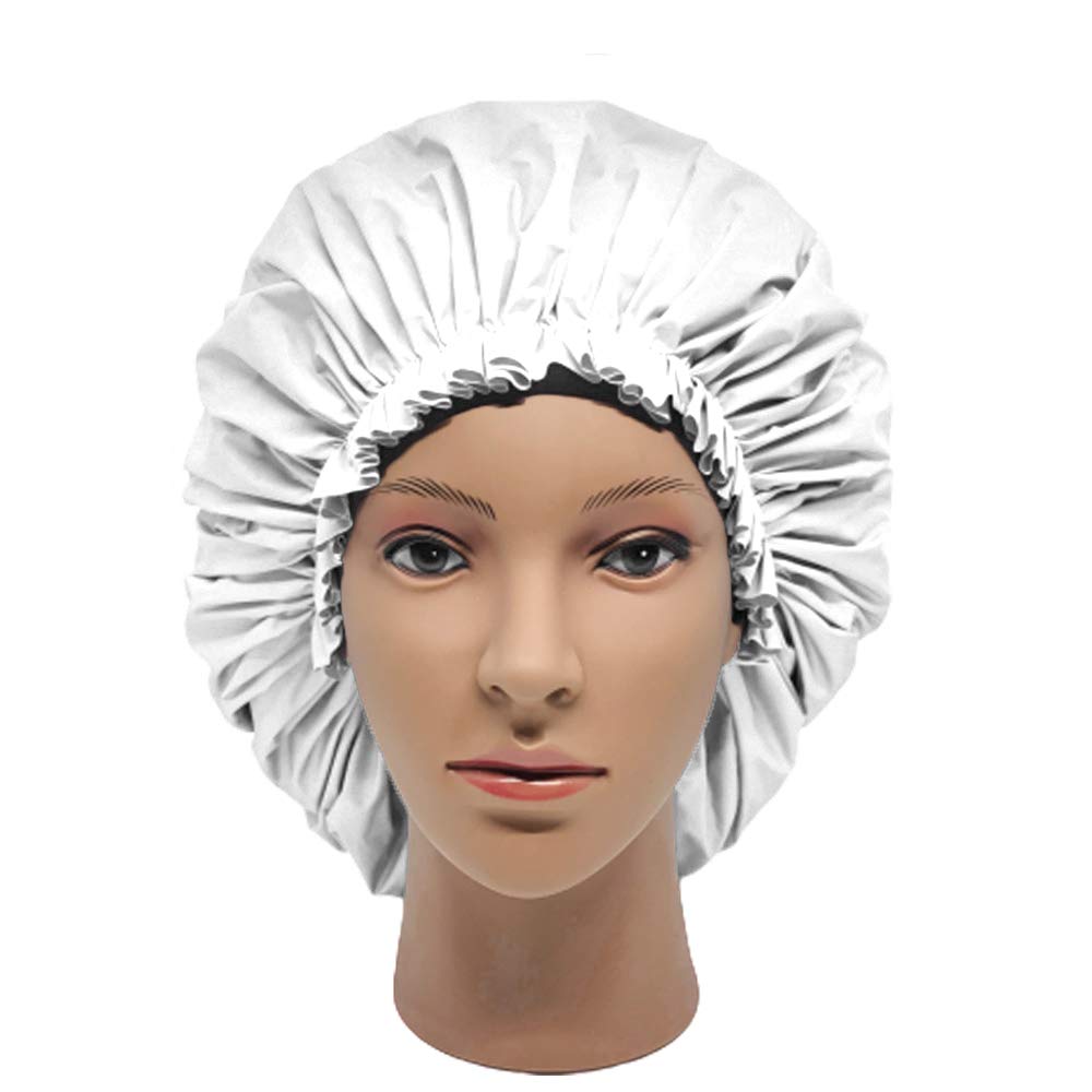 ELEBOX Premium Collection Super Jumbo Shower Cap White Beauty & Personal Care ELEBOX