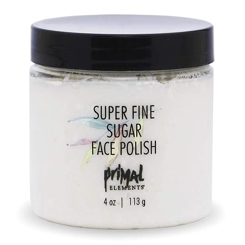 Primal Elements Fine Sugar Face Polish, Moisturizing Gentle Exfoliate, Gentle Use Every Day(4 Ounce) Beauty & Personal Care Primal Elements