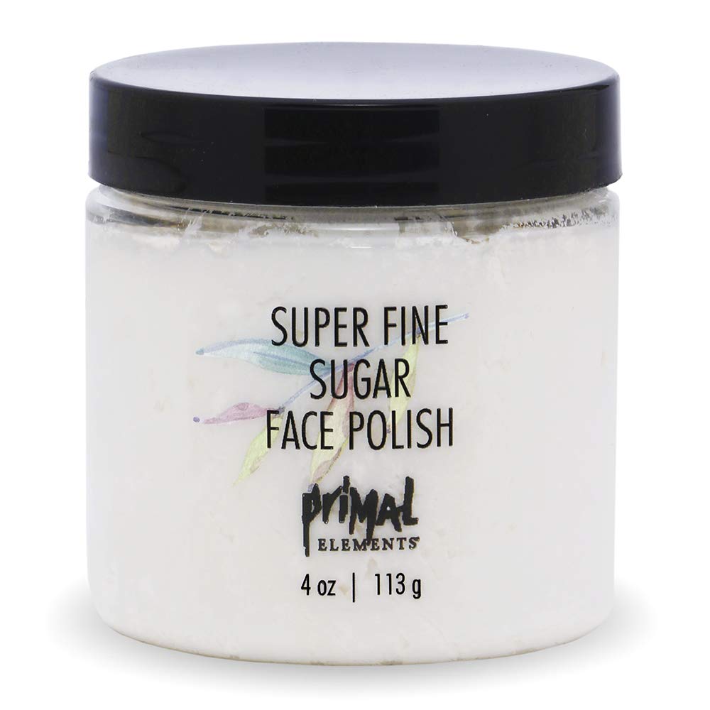 Primal Elements Fine Sugar Face Polish, Moisturizing Gentle Exfoliate, Gentle Use Every Day(4 Ounce) Beauty & Personal Care Primal Elements