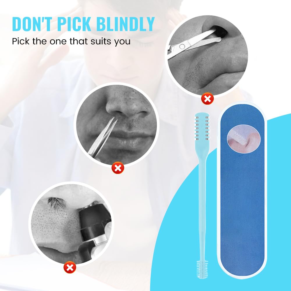 HORSCHE 2-in-1 Manual Nose Hair Trimmer for Men and Women, 2026 Upgraded 360° Rotating Dual-Sided Blades Nose Hair Trimmers, Portable Nose Hair Beauty and Personal Care HORSCHE