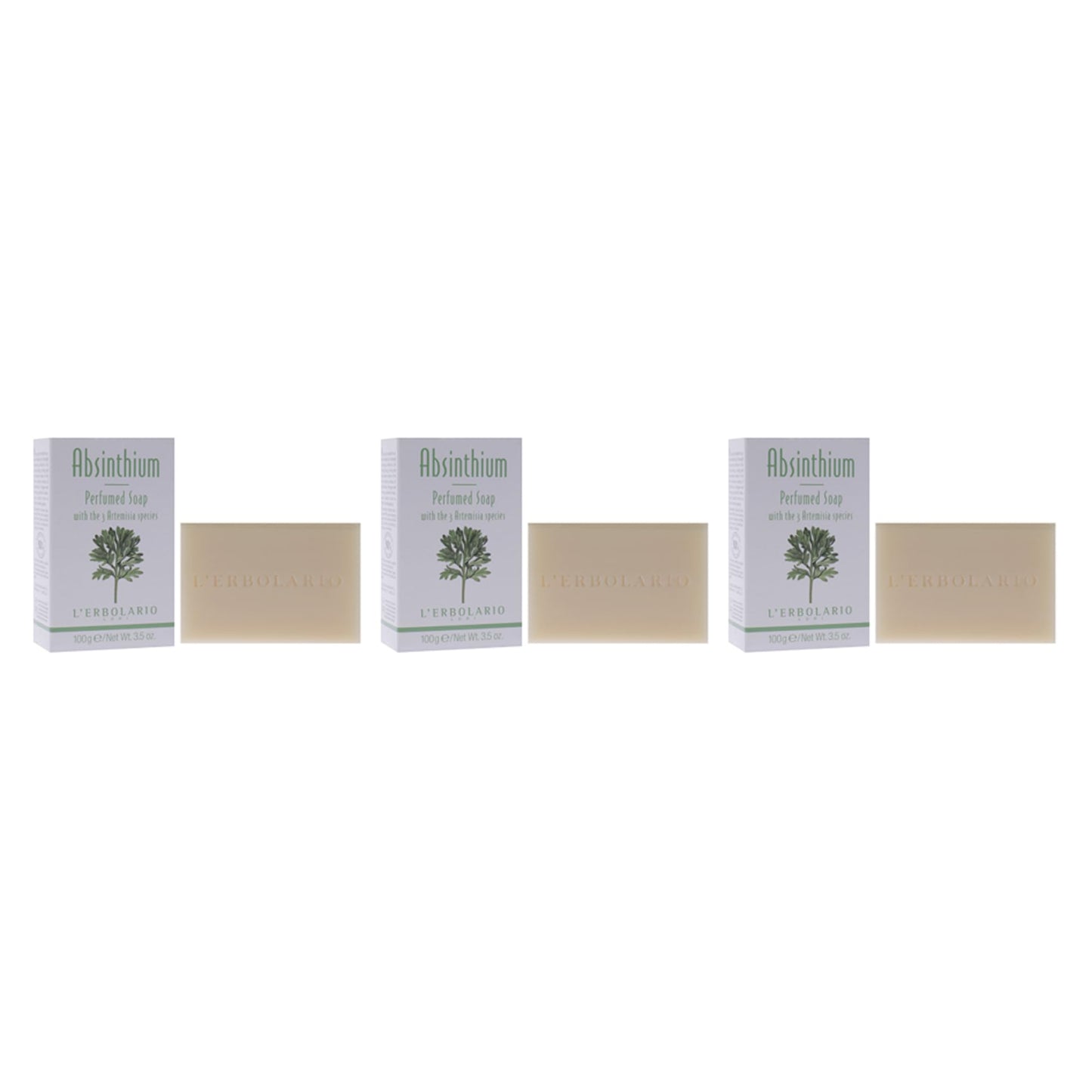 Perfumed Soap - Absinthium - Pack of 3 by LErbolario for Unisex - 3.5 oz Soap Beauty & Personal Care L'Erbolario