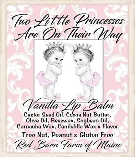 20 TWIN GIRL Lip Balm Baby Shower Party Favors Beauty and Personal Care Red Barn Farm of Maine
