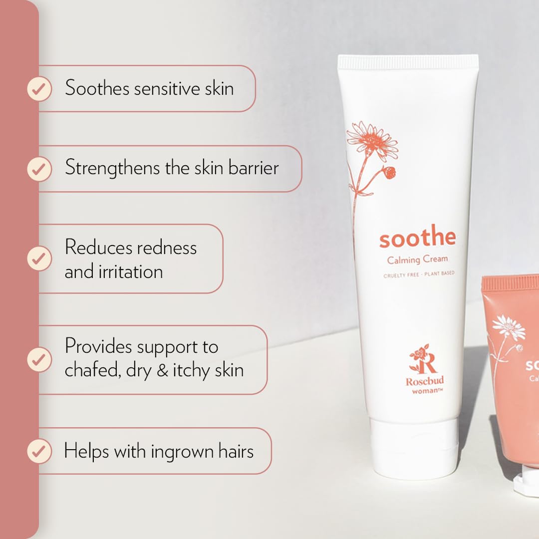 Rosebud Woman Soothe Calming Cream with Arnica & Chamomile, Soothing Cream for Itch & Irritation Relief, Sensitive Skin Moisturzer, Full Body Beauty & Personal Care Rosebud Woman
