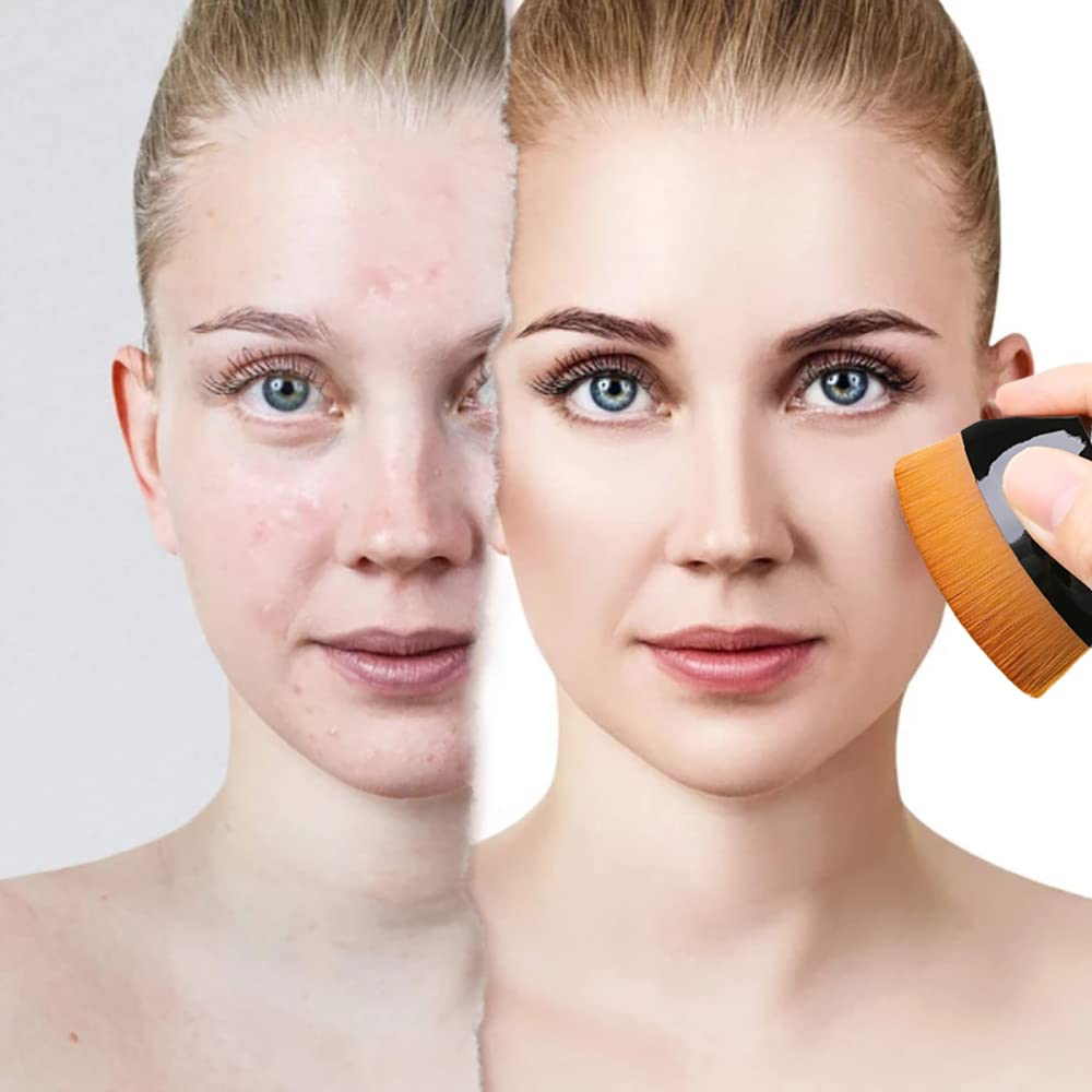 Brochas De Maquillaje, Flat Top Kabuki Hexagon Foundation Brush, Brochas De Maquillaje Con Tapa Plana Magic Brochas Para Base De Maquillaje Makeup Beauty & Personal Care Tyemp