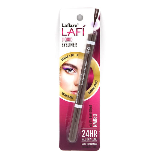 Laflare LAFI Liquid Eyeliner, Super Long Felt Tip, Long-Lasting Makeup, Waterproof & Smudgeproof, All Day Long Eye Liner (Brown) Beauty & Personal Care Laflare