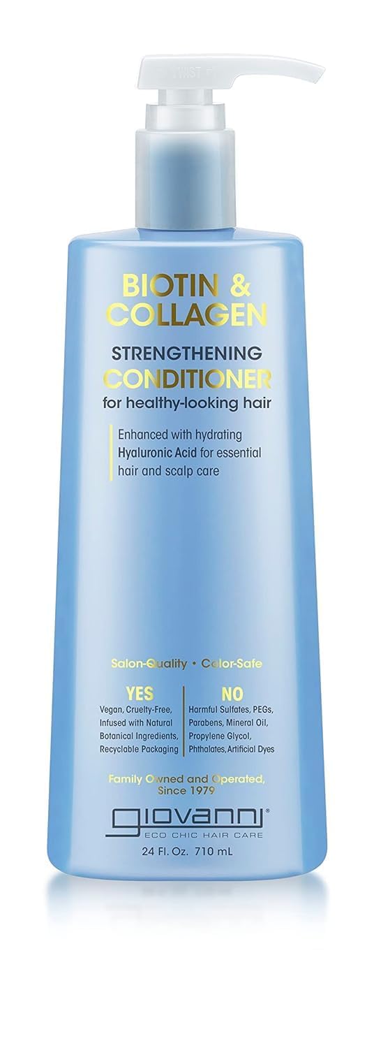 GIOVANNI Biotin & Collagen Conditioner, Strengthening Conditioner, 24 fl oz