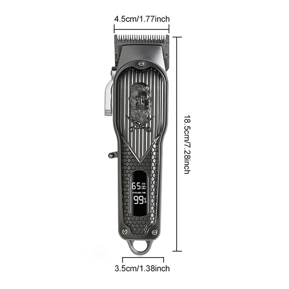 EWKYLSEM Razors Hair Clipper, Professional Electric Hair Clipper USB Charging LED Smart Display Screen Multi-Functional high Power Hair Clipper(Bronze Beauty and Personal Care EWKYLSEM