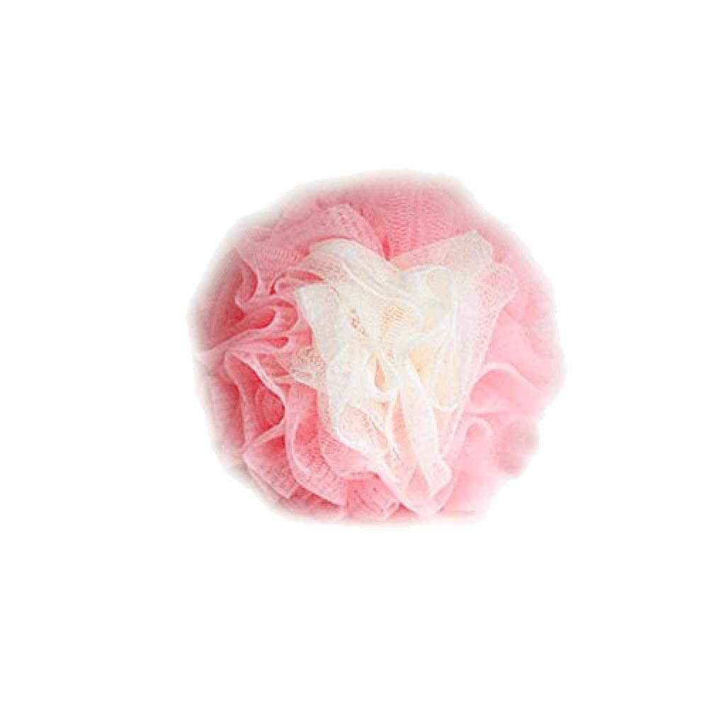 LissomPlume Bath Shower Sponge Loofah Mesh Pouf Brush Ball Exfoliating Accessory Pink Color Beauty and Personal Care LISSOMPLUME
